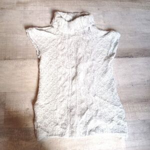 SOL Women's Knit Suri And baby Alpaca Pullover Sweater Medium M Sleevless Gray